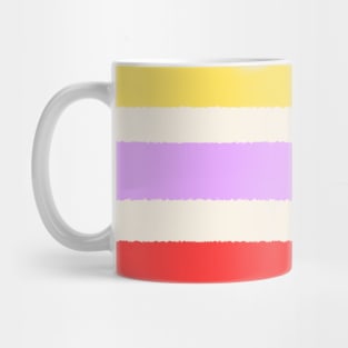 Red, Yellow and Purple Wide Stripes Mug